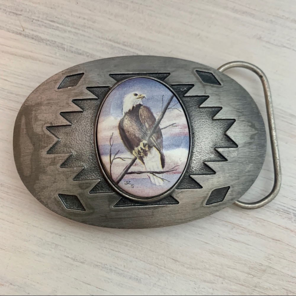 Vintage Eagle Navajo Belt Buckle